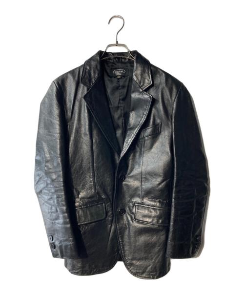 HORN WORKS（ホーンワークス）HORN WORKS (ホーンワークス) レザーテーラードジャケット ブラック サイズ:Mの古着・服飾アイテム