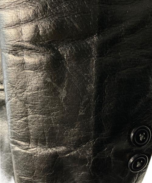 HORN WORKS（ホーンワークス）HORN WORKS (ホーンワークス) レザーテーラードジャケット ブラック サイズ:Mの古着・服飾アイテム