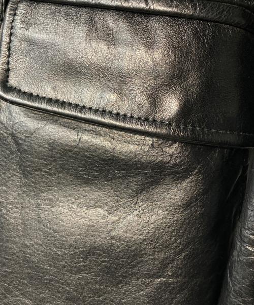HORN WORKS（ホーンワークス）HORN WORKS (ホーンワークス) レザーテーラードジャケット ブラック サイズ:Mの古着・服飾アイテム