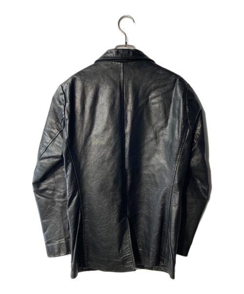 HORN WORKS（ホーンワークス）HORN WORKS (ホーンワークス) レザーテーラードジャケット ブラック サイズ:Mの古着・服飾アイテム