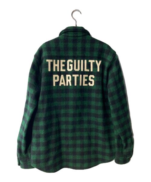 WOOLRICH（ウールリッチ）WOOLRICH (ウールリッチ) WACKO MARIA (ワコマリア) コラボウールチェックシャツ グリーン サイズ:XLの古着・服飾アイテム