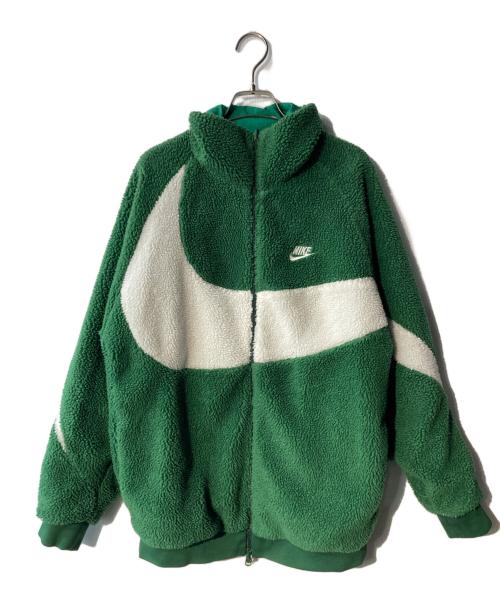 NIKE（ナイキ）NIKE (ナイキ) スウッシュ フルジップ ボアジャケット グリーン サイズ:Lの古着・服飾アイテム