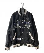 Aape BY A BATHING APEエーエイプ バイ アベイシングエイプ）の古着「スタジアムジャンパー」｜ブラック