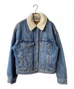 LEVI'S PReMIUMリーバイス プレミアム）の古着「SHERPA TRUCKER AFTER SCHOOL SITCOM/シェルパトラッカージャケット」｜ブルー