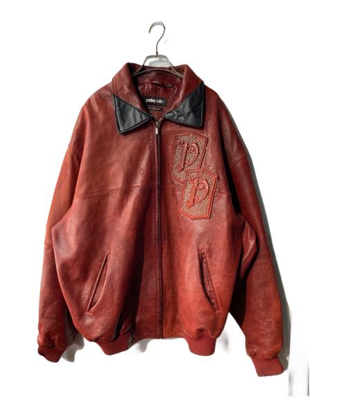 pellepelle（ペレペレ）pellepelle (ペレペレ) レザースタッズジャケット レッド サイズ:50の古着・服飾アイテム