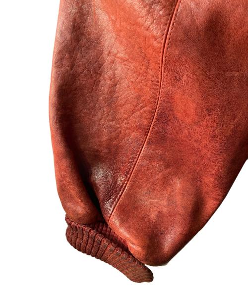pellepelle（ペレペレ）pellepelle (ペレペレ) レザースタッズジャケット レッド サイズ:50の古着・服飾アイテム