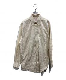 BROOKS BROTHERS 346（ブルックスブラザーズ 346）の古着「チェックドレスシャツ」｜ベージュ
