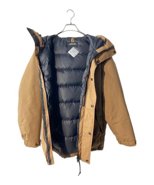 +PHENIX（プラスフェニックス）+PHENIX (プラスフェニックス) 別注 GORE-TEX フード ダウンジャケット ブラウン サイズ:Mの古着・服飾アイテム