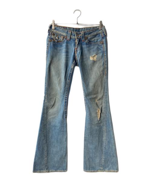 TRUE RELIGION（トゥルー レリジョン）TRUE RELIGION (トゥルー レリジョン) ローライズデニムパンツ ブルー サイズ:27の古着・服飾アイテム