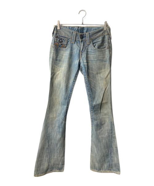 TRUE RELIGION（トゥルー レリジョン）TRUE RELIGION (トゥルー レリジョン) ローライズデニムパンツ ブルー サイズ:27の古着・服飾アイテム