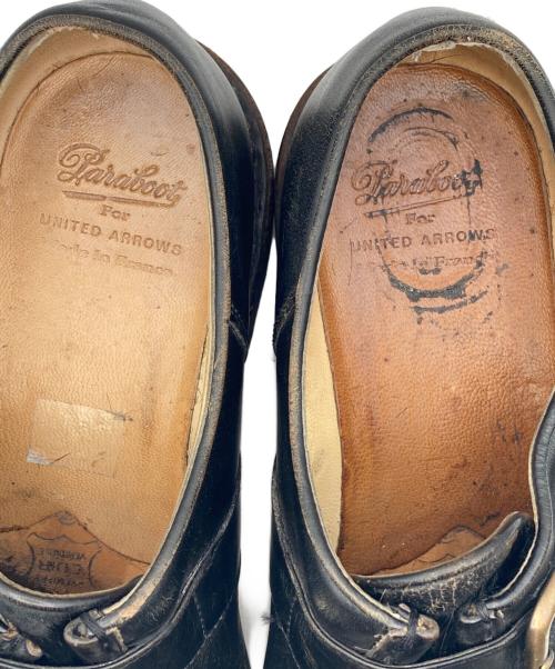 PARABOOT（パラブーツ）PARABOOT (パラブーツ) UNITED ARROWS (ユナイテッドアローズ) MICHAEL BRIDE 別注ハラコシューズ ブラック サイズ:41の古着・服飾アイテム
