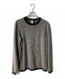 ARMANI COLLEZIONI（アルマーニ コレツィオーニ）の古着「ロールネックボーダーダイスニット」｜ブラック
