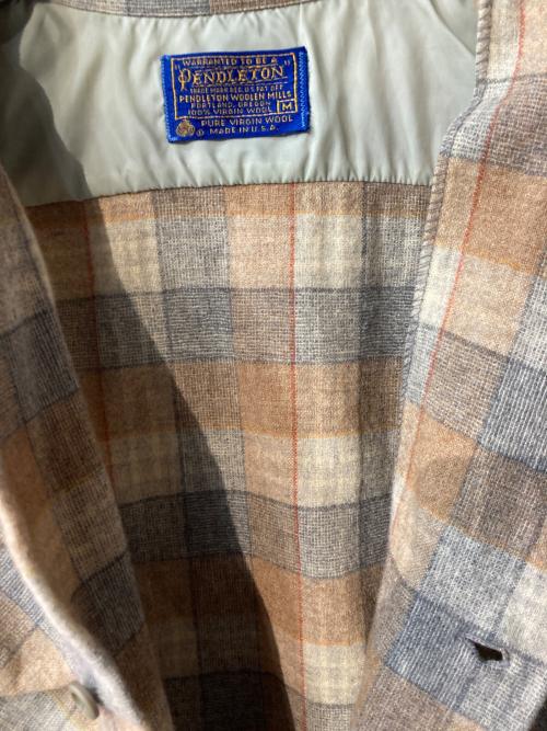 PENDLETON（ペンドルトン）PENDLETON (ペンドルトン) ウールチェックシャツ ベージュ サイズ:Mの古着・服飾アイテム