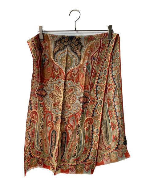 ETRO（エトロ）ETRO (エトロ) ウール ペイズリーストール ブラウンの古着・服飾アイテム