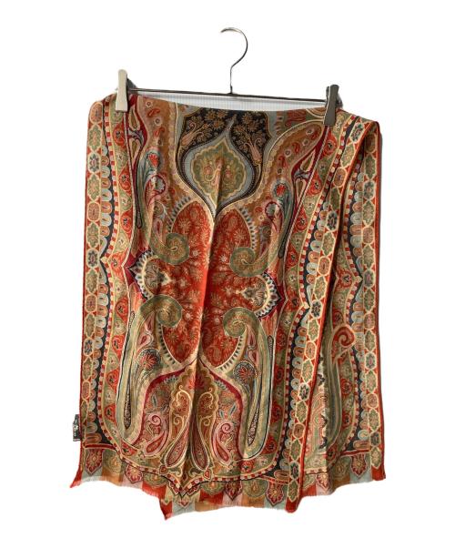 ETRO（エトロ）ETRO (エトロ) ウール ペイズリーストール ブラウンの古着・服飾アイテム