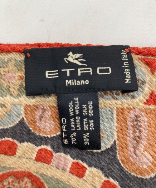 ETRO（エトロ）ETRO (エトロ) ウール ペイズリーストール ブラウンの古着・服飾アイテム