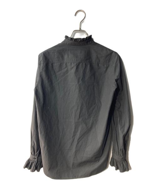Bagutta（バグッタ）Bagutta (バグッタ) フリルノーカラーシャツ ブラック サイズ:Sの古着・服飾アイテム