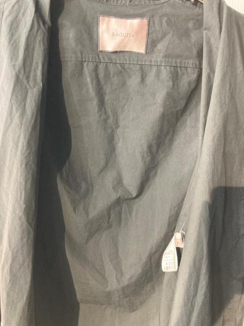 Bagutta（バグッタ）Bagutta (バグッタ) フリルノーカラーシャツ ブラック サイズ:Sの古着・服飾アイテム