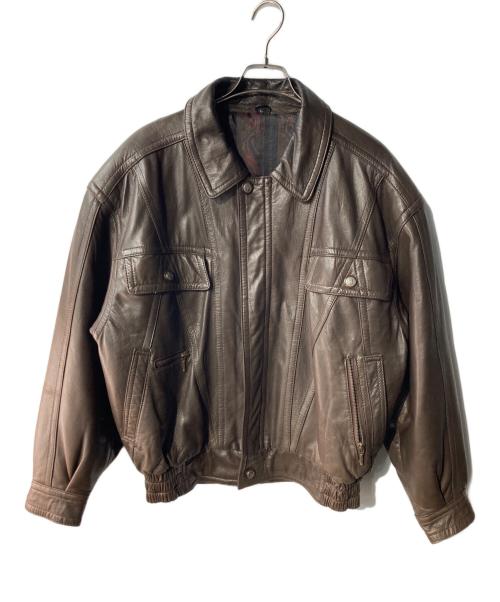 USED（ユーズド）USED (ユーズド) レザートラッカージャケット ブラウン サイズ:Lの古着・服飾アイテム