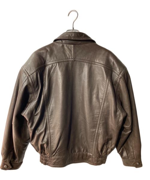 USED（ユーズド）USED (ユーズド) レザートラッカージャケット ブラウン サイズ:Lの古着・服飾アイテム