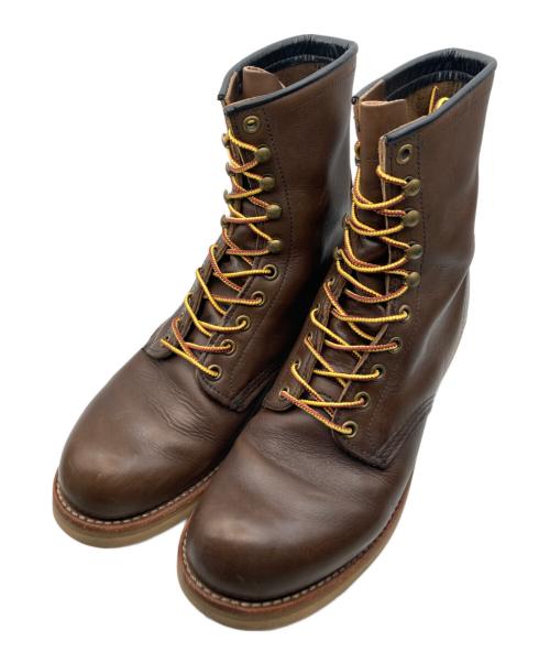 RED WING（レッドウィング）RED WING (レッドウィング) 8-inch round-toe work boot ワークブーツ ブラウン サイズ:25.5cmの古着・服飾アイテム