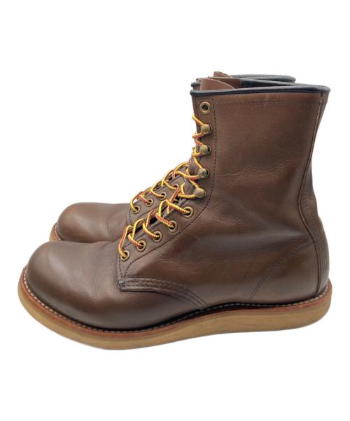 RED WING（レッドウィング）RED WING (レッドウィング) 8-inch round-toe work boot ワークブーツ ブラウン サイズ:25.5cmの古着・服飾アイテム