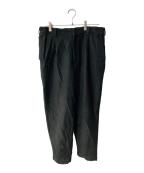 Graphpaperグラフペーパー）の古着「Supima Moleskin Tapered Trousers / スピーマモールスキンテーパードトラウザー」｜ブラック