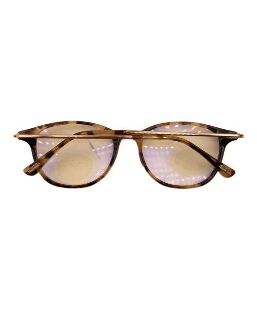 TOM FORD（トムフォード）TOM FORD (トムフォード) ボストンキャットアイ メガネ ベージュ×ブラウン サイズ:52□19-145の古着・服飾アイテム