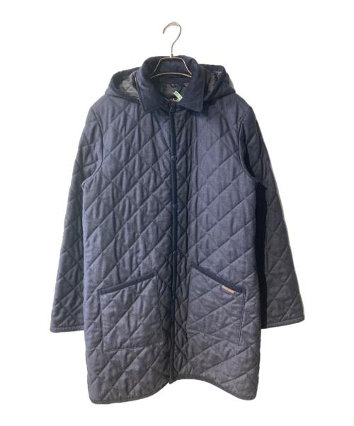 LAVENHAM（ラベンハム）LAVENHAM (ラベンハム) azabu tailor (アザブテーラー) キルティングハーフコート ネイビー サイズ:Mの古着・服飾アイテム