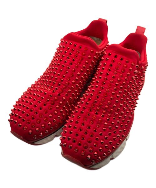 Christian Louboutin（クリスチャン・ルブタン）Christian Louboutin (クリスチャン・ルブタン) スパイク ローカットスニーカー レッド サイズ:42の古着・服飾アイテム