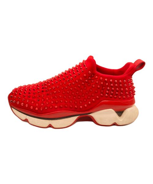 Christian Louboutin（クリスチャン・ルブタン）Christian Louboutin (クリスチャン・ルブタン) スパイク ローカットスニーカー レッド サイズ:42の古着・服飾アイテム