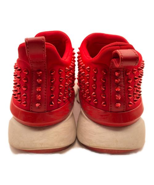 Christian Louboutin（クリスチャン・ルブタン）Christian Louboutin (クリスチャン・ルブタン) スパイク ローカットスニーカー レッド サイズ:42の古着・服飾アイテム