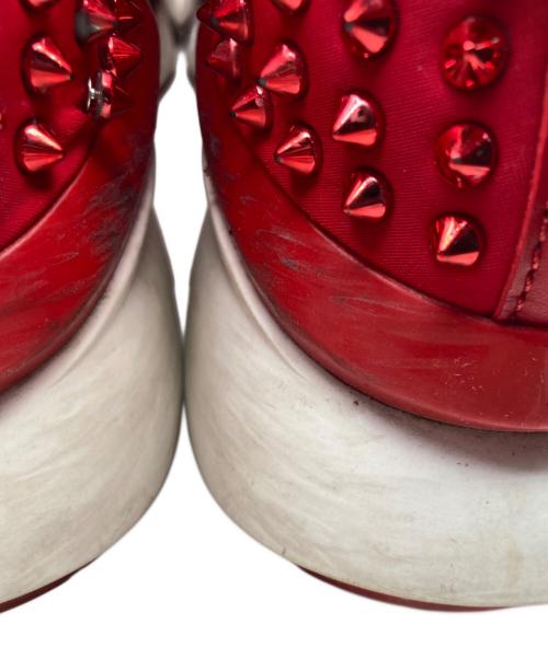Christian Louboutin（クリスチャン・ルブタン）Christian Louboutin (クリスチャン・ルブタン) スパイク ローカットスニーカー レッド サイズ:42の古着・服飾アイテム