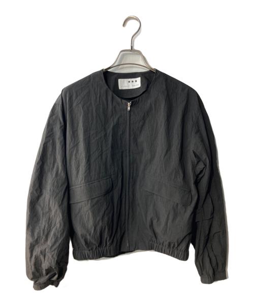 THREE DOTS（スリードッツ）THREE DOTS (スリードッツ) サン ドライドクロス ジャケット ブラック サイズ:Sの古着・服飾アイテム