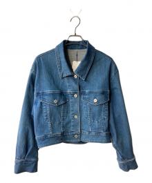 THREE DOTS（スリードッツ）の古着「Denim short jumper ストレッチデニムジャケット」｜インディゴ