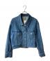 THREE DOTS（スリードッツ）の古着「Denim short jumper ストレッチデニムジャケット」｜インディゴ