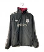 adidasアディダス）の古着「ADCREV 中綿ジャケット」｜ブラック×ピンク