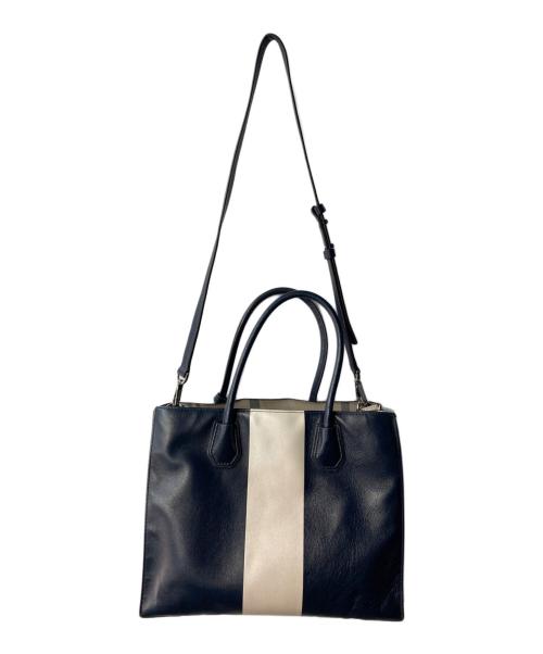 MICHAEL KORS（マイケルコース）MICHAEL KORS (マイケルコース) トートバッグ ネイビー×ホワイトの古着・服飾アイテム