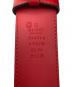 中古・古着 GUCCI (グッチ) インターロッキングGベルト レッド サイズ:85/34：18000円