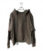 MLVINCEメルヴィンス）の古着「HEAVYWEIGHT OVERSIZED DRESS SLEEVE HOODY パーカー」｜グレー