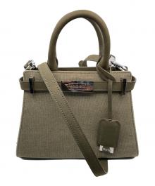 NDG PARIS（エヌディージー・パリス）の古着「Jeanne 250MM Army ハンドバッグ」｜カーキ