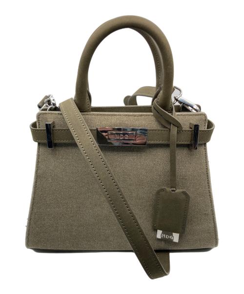 NDG PARIS（エヌディージー・パリス）NDG PARIS (エヌディージー・パリス) Jeanne 250MM Army ハンドバッグ カーキの古着・服飾アイテム