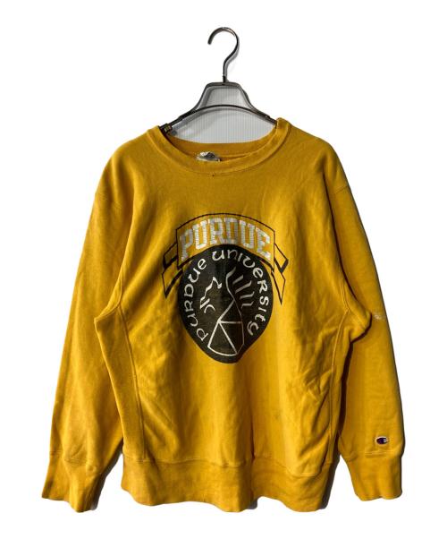 Champion REVERSE WEAVE（チャンピオン リバース ウィーブ）Champion REVERSE WEAVE (チャンピオン リバース ウィーブ) カレッジロゴスウェット イエロー サイズ:Lの古着・服飾アイテム