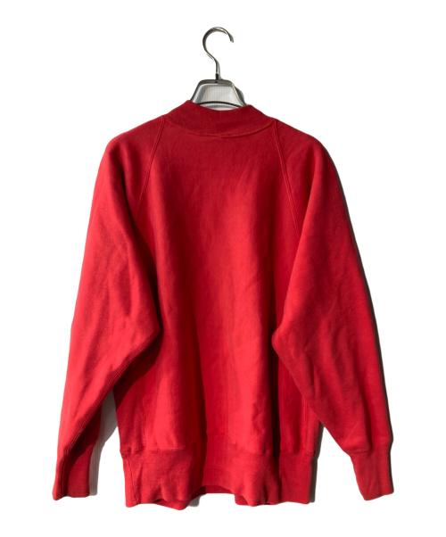 Champion REVERSE WEAVE（チャンピオン リバース ウィーブ）Champion REVERSE WEAVE (チャンピオン リバース ウィーブ) 90sモックネックラグランスウェット レッド サイズ:Lの古着・服飾アイテム