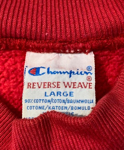 Champion REVERSE WEAVE（チャンピオン リバース ウィーブ）Champion REVERSE WEAVE (チャンピオン リバース ウィーブ) 90sモックネックラグランスウェット レッド サイズ:Lの古着・服飾アイテム