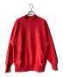 Champion REVERSE WEAVE（チャンピオン リバース ウィーブ）の古着「90sモックネックラグランスウェット」｜レッド