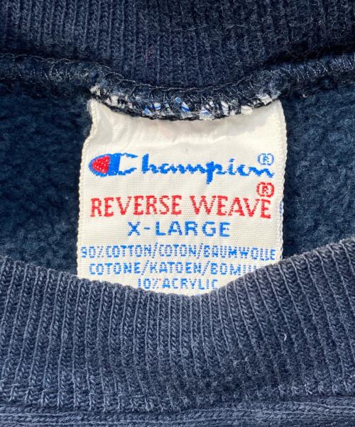 Champion REVERSE WEAVE（チャンピオン リバース ウィーブ）Champion REVERSE WEAVE (チャンピオン リバース ウィーブ) 90sカレッジロゴスウェット ネイビー サイズ:XLの古着・服飾アイテム
