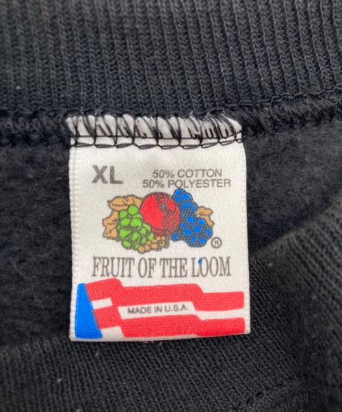 FRUIT OF THE LOOM（フルーツオブザルーム）FRUIT OF THE LOOM (フルーツオブザルーム) 90sスケルトンプリントスウェット ブラック サイズ:XLの古着・服飾アイテム