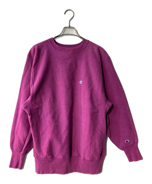 Champion REVERSE WEAVE（チャンピオン リバース ウィーブ）Champion REVERSE WEAVE (チャンピオン リバース ウィーブ) 90sクルーネックスウェット パープル サイズ:XLの古着・服飾アイテム