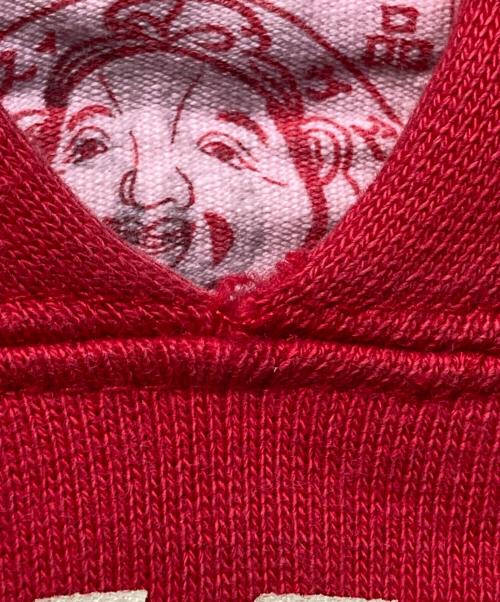 EVISU（エヴィス）EVISU (エヴィス) プリントプルオーバーパーカー レッド サイズ:ｻｲｽﾞ表記なしの古着・服飾アイテム